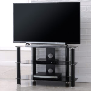 Vantage 800 black with black glass TV Stand