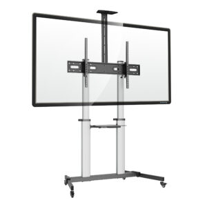 Aluminium Trolley Cart TV and Monitor Mount Stand | Screens up to 100"